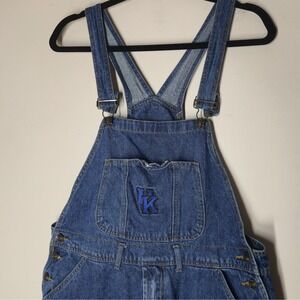 Vintage UK Wildcats Overalls Size Large Kentucky College Spirit Denim 90s